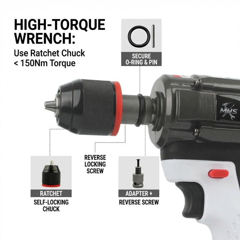 MHS Keyless Self-Locking Drill Chuck (0.8–10mm / 1.5–13mm)