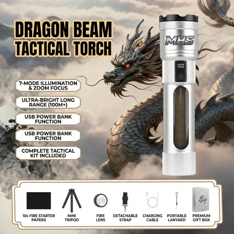 MHS 2025 Ultra-Bright Rechargeable LED Flashlight for Outdoor Use