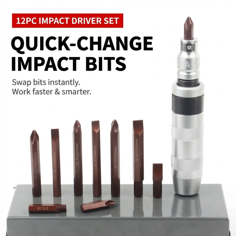 MHS 12-Piece Manual Impact Screwdriver Set