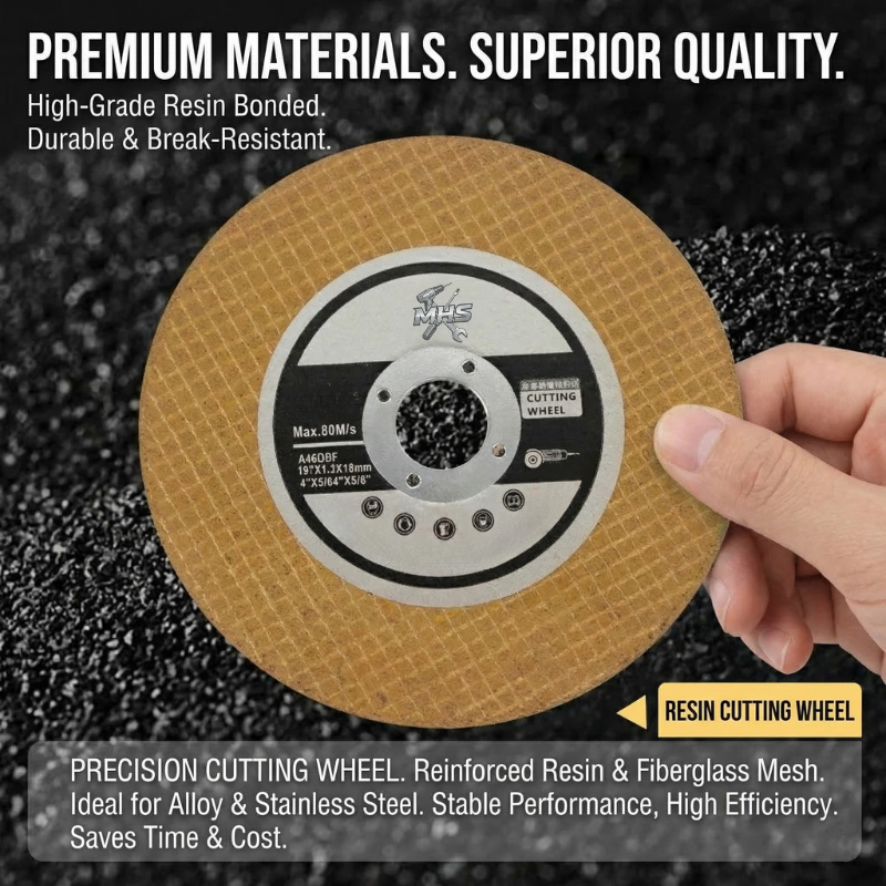 MHS Gold Metal Cutting Discs for Angle Grinder – 50 Pack
