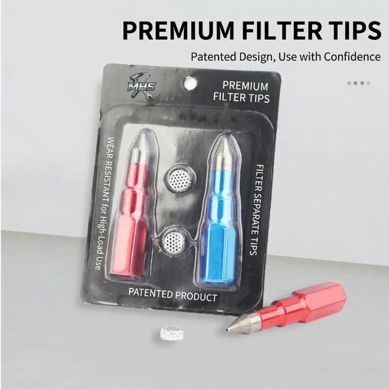 MHS Extended Grease Gun Nozzle with Filter Screen