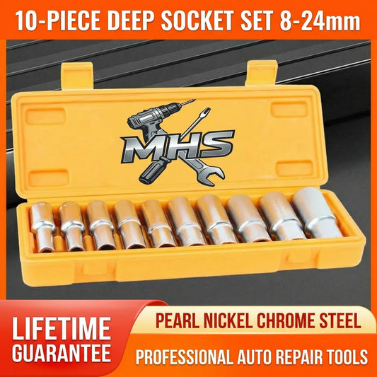 MHS 10-Piece Metric Socket Set (8–24mm)