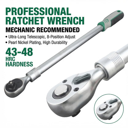 MHS 72-Tooth Extra-Long Telescopic Ratchet Wrench
