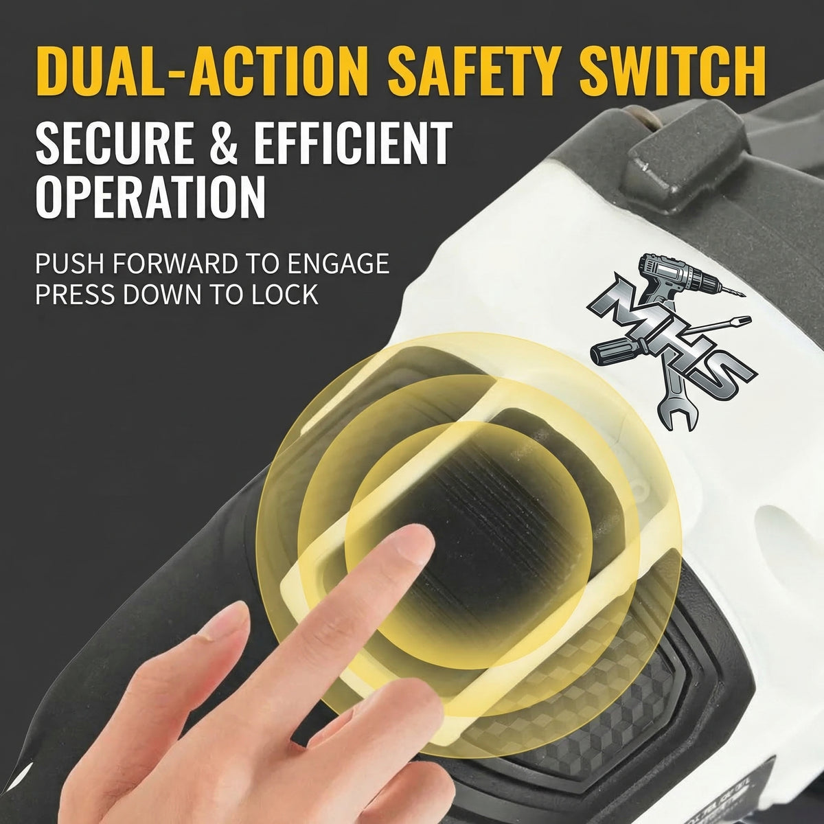 MHS Cordless Brushless Angle Grinder with Gyroscopic Control