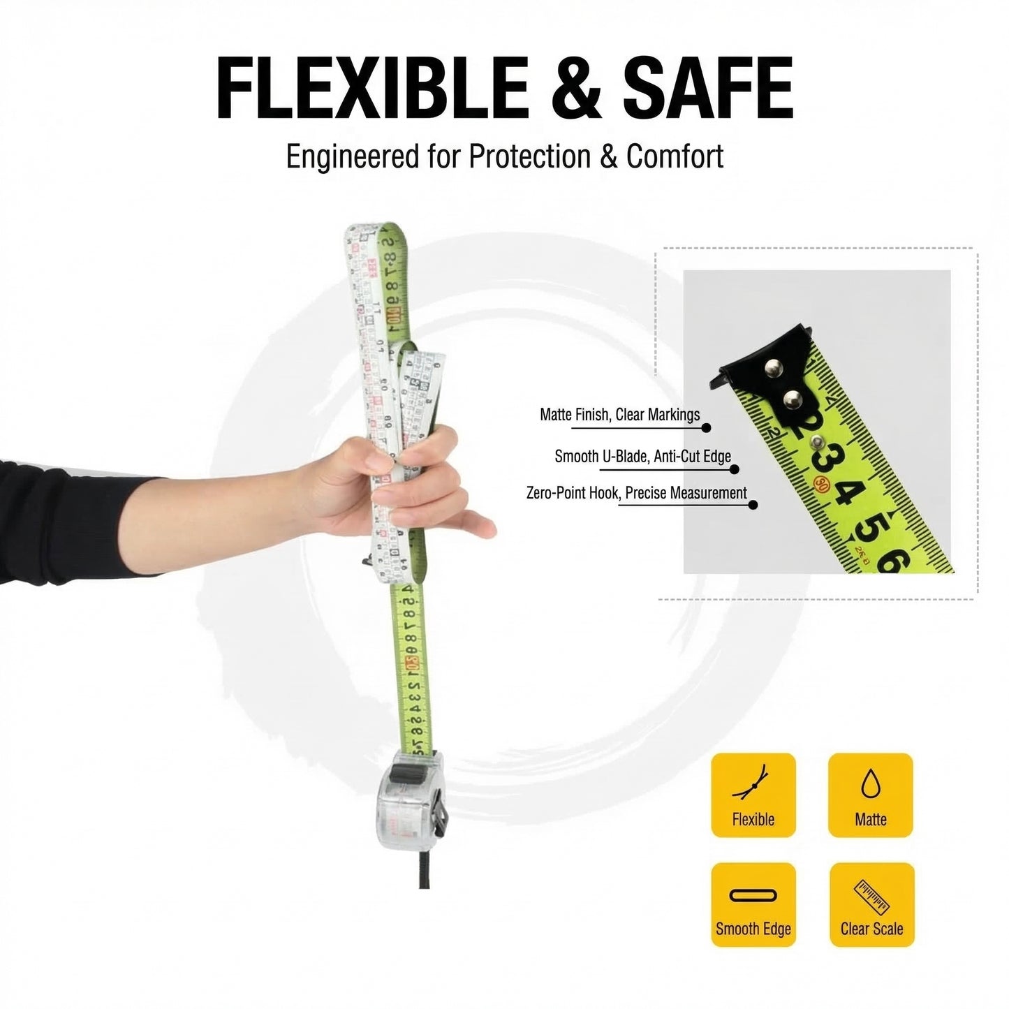 MHS 5m Transparent Tape Measure – 25mm Blade