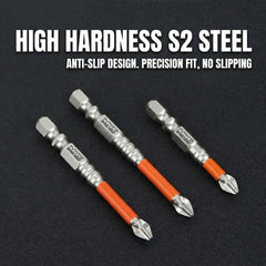 MHS 8-Piece Impact Rated S2 Steel Screwdriver Bit Set