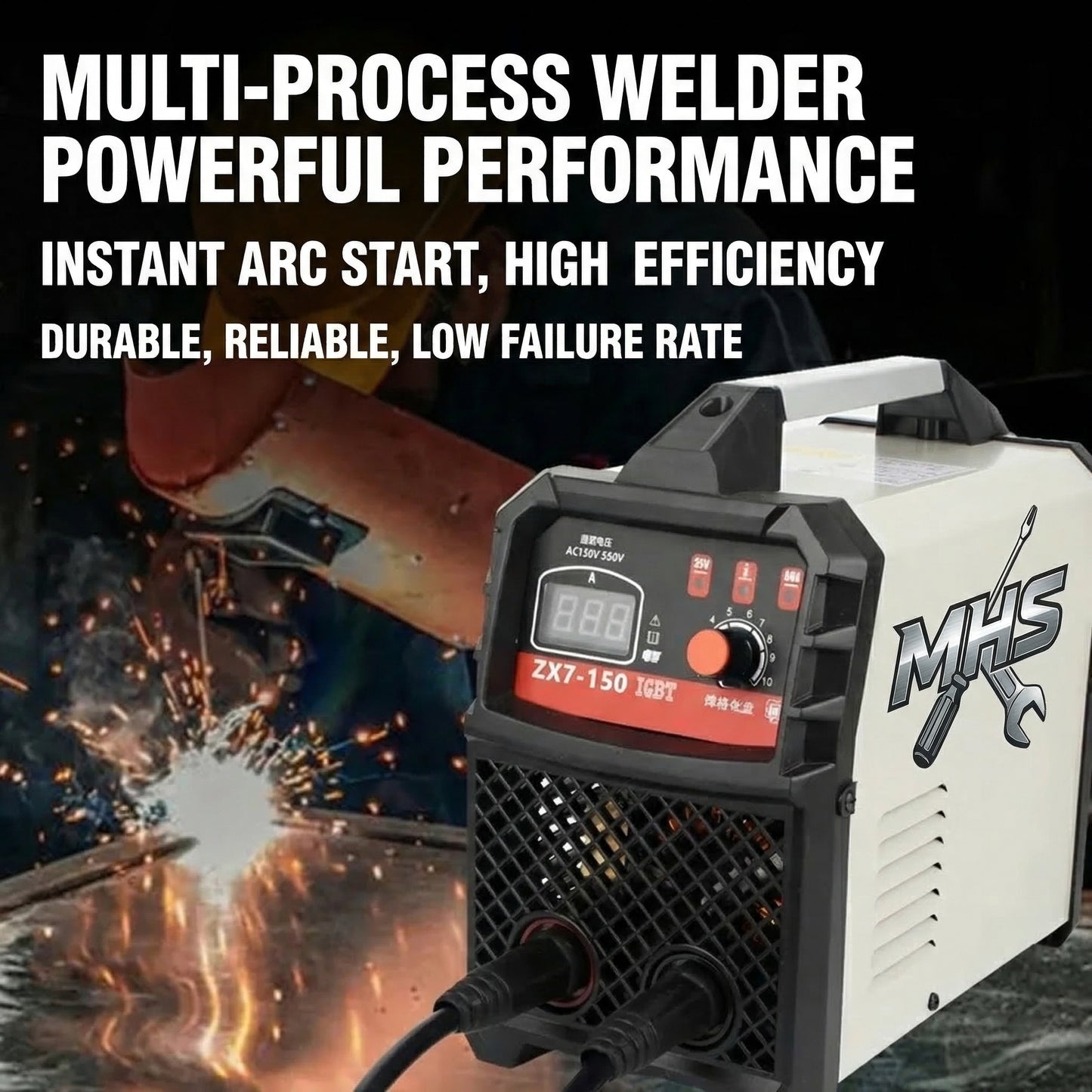 MHS ZX7-200A 200A Portable Inverter MMA Stick Welder