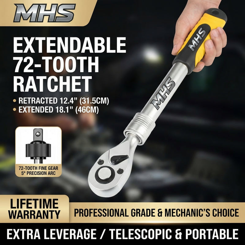 MHS 72-Tooth Telescopic Ratchet Wrench