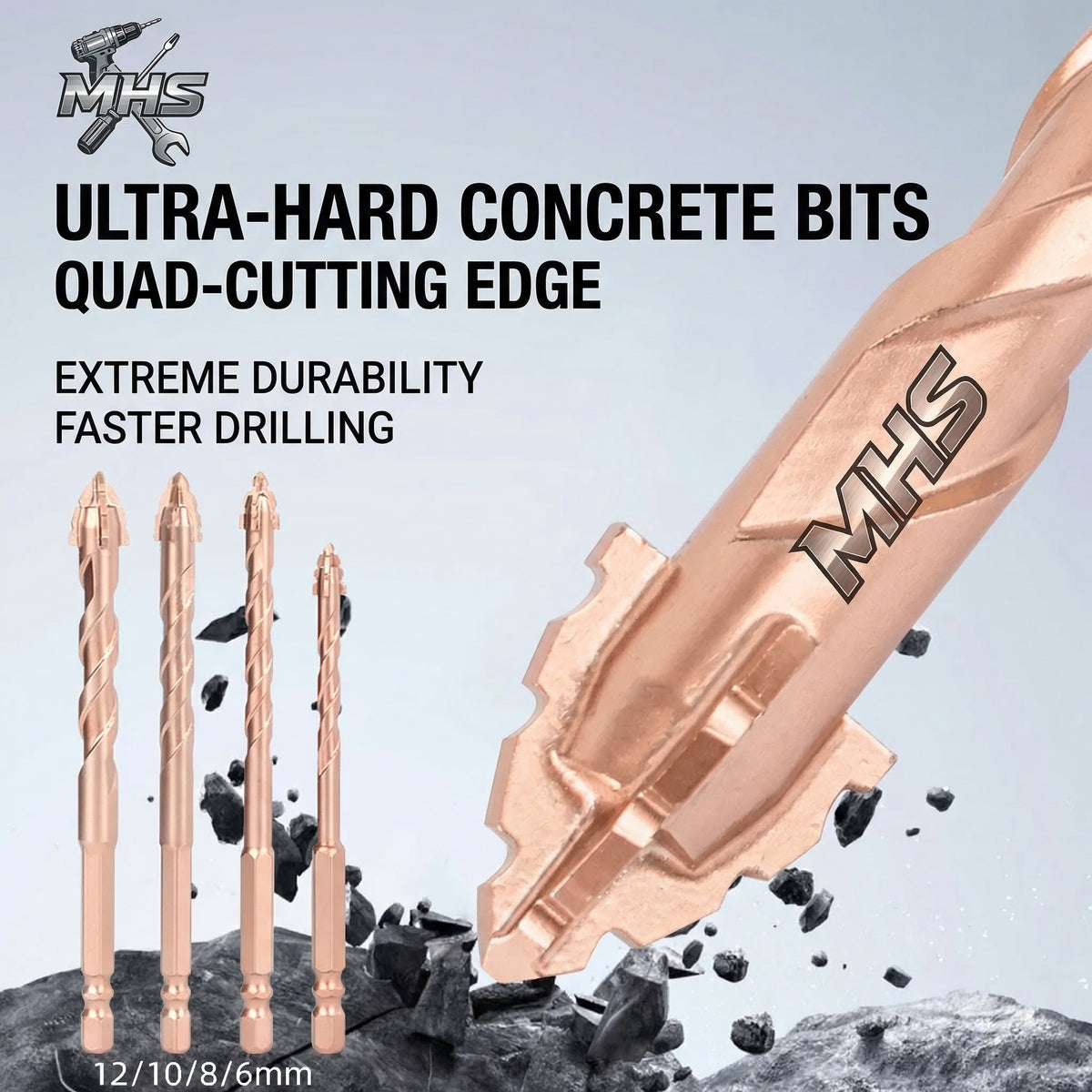 MHS 4-Flute Serrated Eccentric Drill Bit