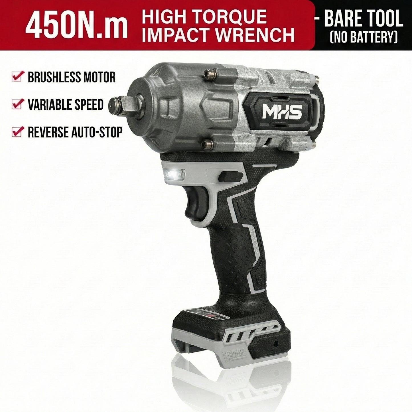 MHS Titan 450Nm Brushless Cordless Impact Wrench