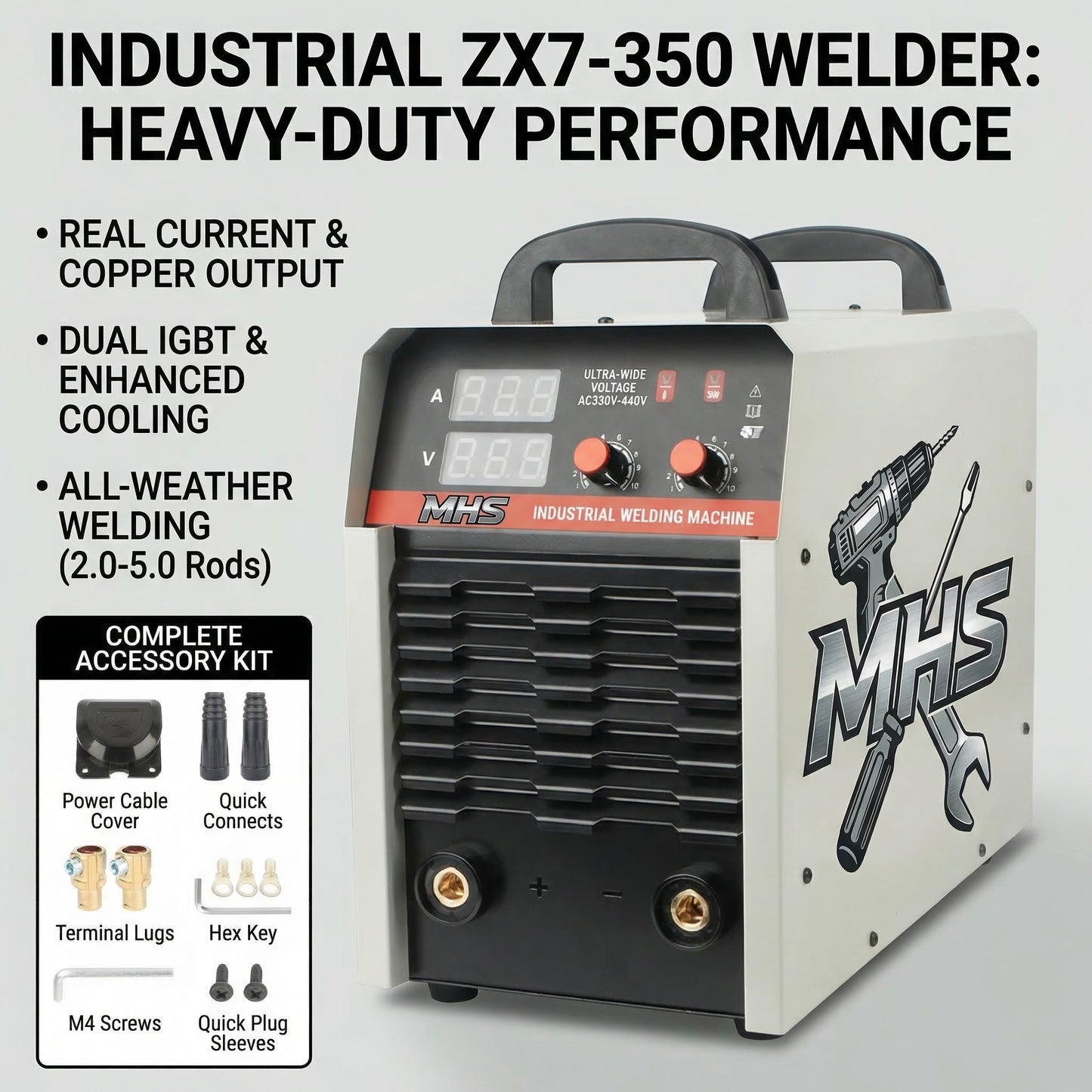 MHS ZX7-350 350A Industrial Inverter MMA Stick Welder