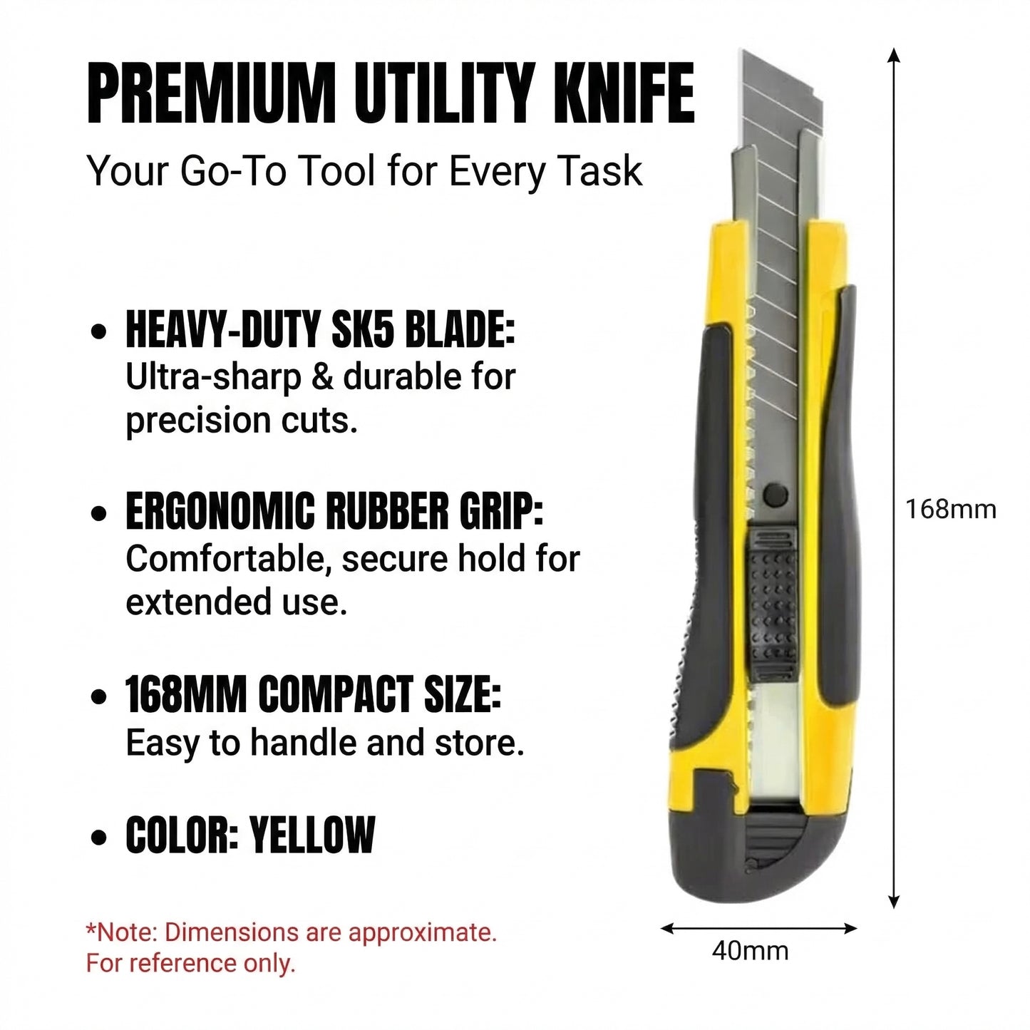 MHS Utility Knife Set – 1 Knife with 2 Boxes of Blades
