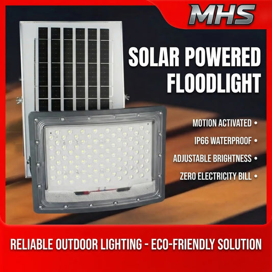 MHS Solar Powered LED Flood Light for Outdoor Use