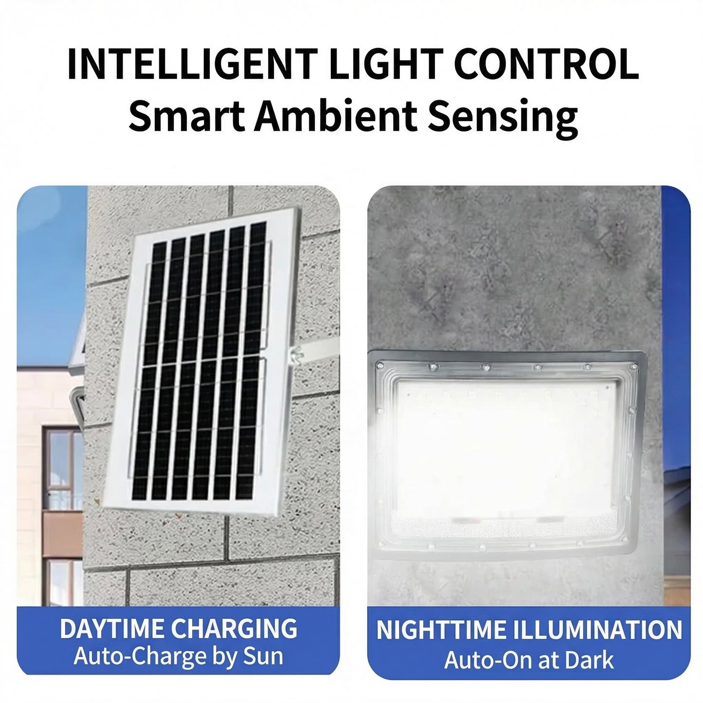 MHS Solar Powered LED Flood Light for Outdoor Use