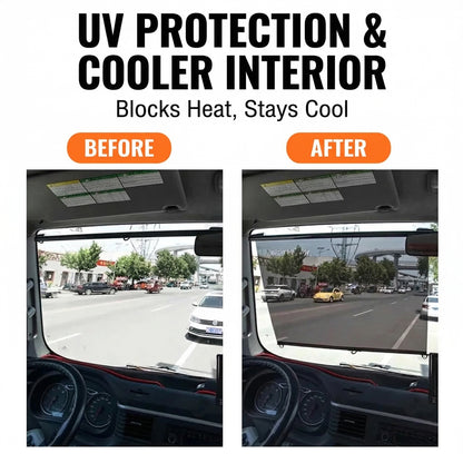 MHS Universal Retractable Windshield Sunshade