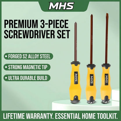 MHS 2-Piece Screwdriver Set – 6" Hammer Cap & 4" Insulated Phillips