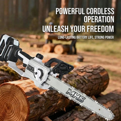 MHS 12-Inch Brushless Cordless Chainsaw with LCD Display