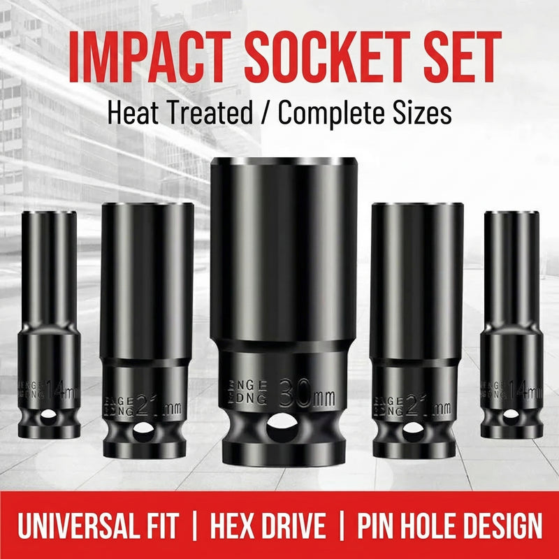 MHS Long Hex Impact Socket Set – 8–46mm