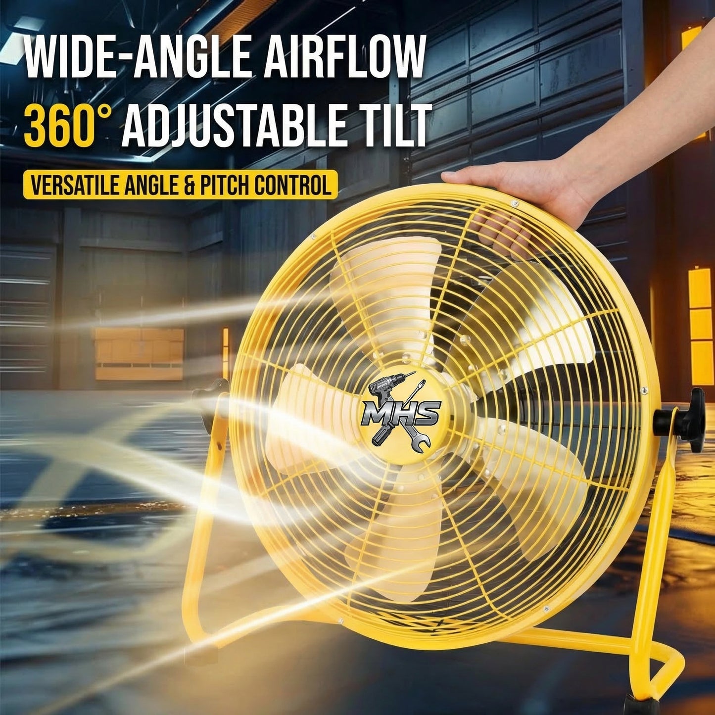 MHS Portable Rechargeable Cordless Fan