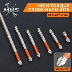 MHS 8-Piece Impact Rated S2 Steel Screwdriver Bit Set