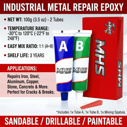 MHS High-Strength 2-Part Epoxy Adhesive for Metal Repair