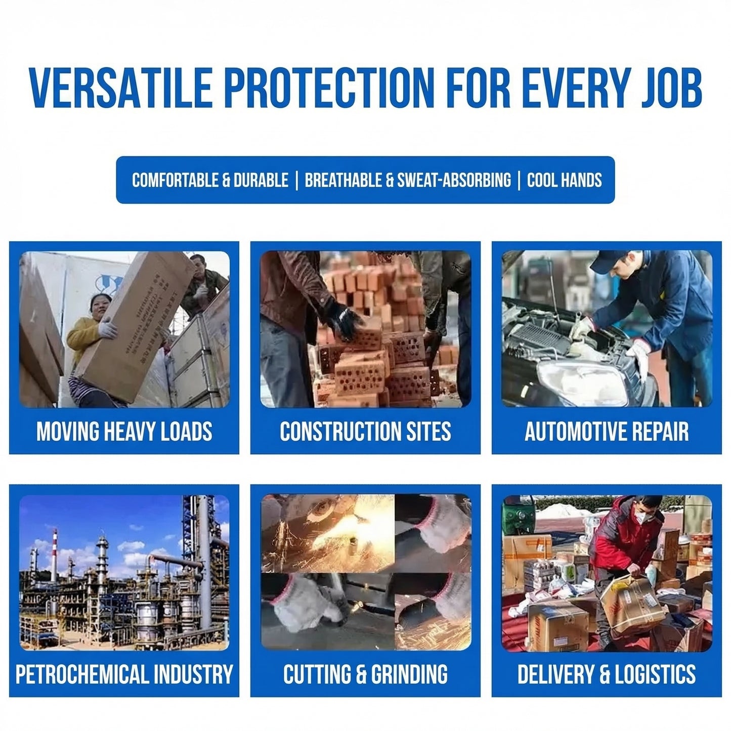 MHS Heavy-Duty Wear-Resistant Work Gloves