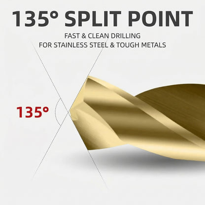 MHS M35 Cobalt Steel Twist Drill Bit Set – 13 Pieces